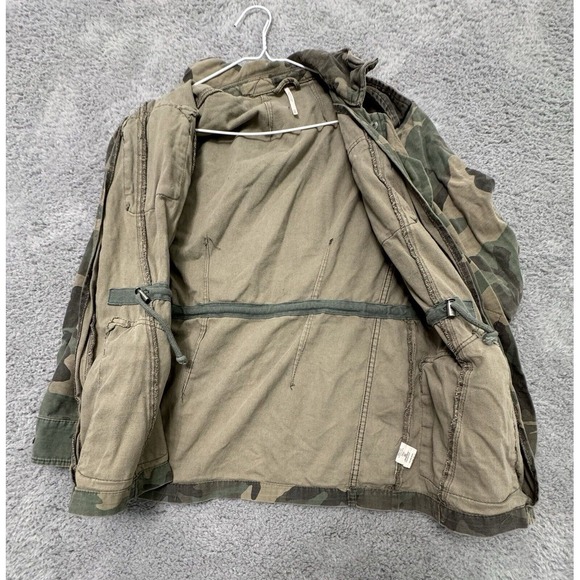 Free People Not Your Brothers Military Jacket Coat Camo Size XS - Picture 2 of 7